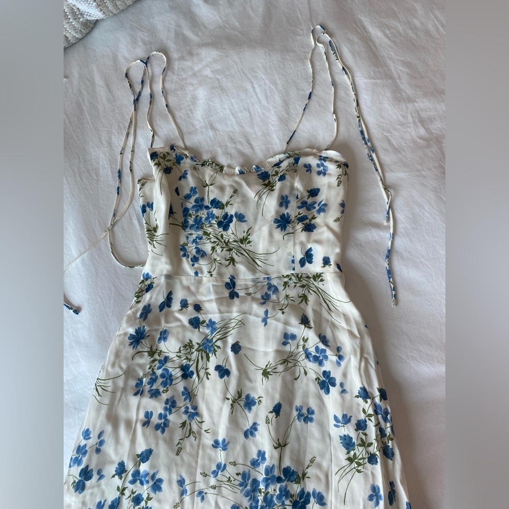 Reformation Tie Strap Floral dress